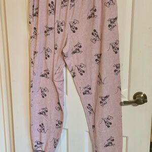 Disney Pink and White Striped Lounge Pants